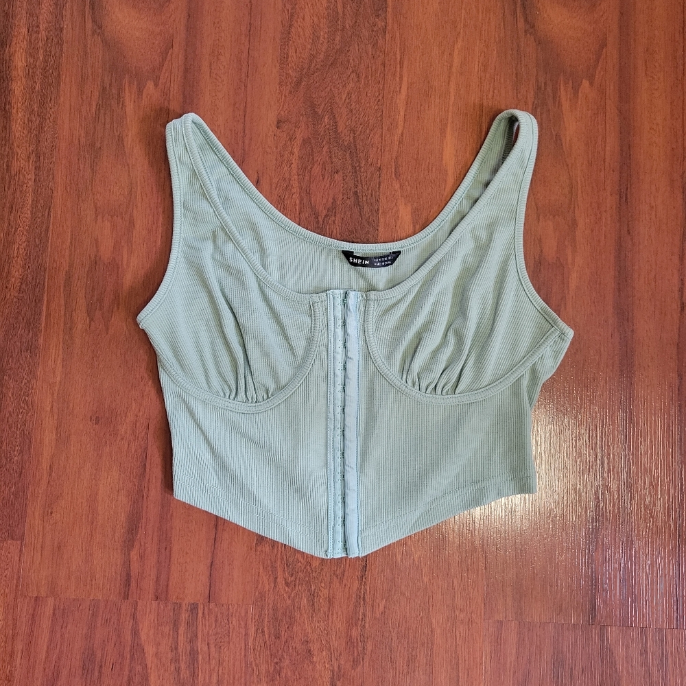 Shein corset style ribbed tank